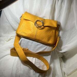 Vince Camuto Livy Bubble Lamb Leather Crossbody Bag in Sandstone